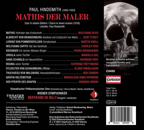 Vienna Symphony, Manuela Uhl, Kurt Streit, Wolfgang Koch, Slowakischer Philharmonischer Chor, Wiener Symphoniker & Bertrand de Billy - Hindemith: Mathis der Maler (Live) (2021) [Hi-Res]