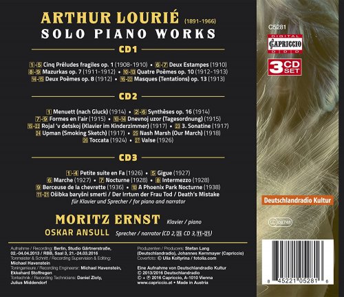 Moritz Ernst - Arthur Lourié: Solo Piano Works [3CD] (2016)
