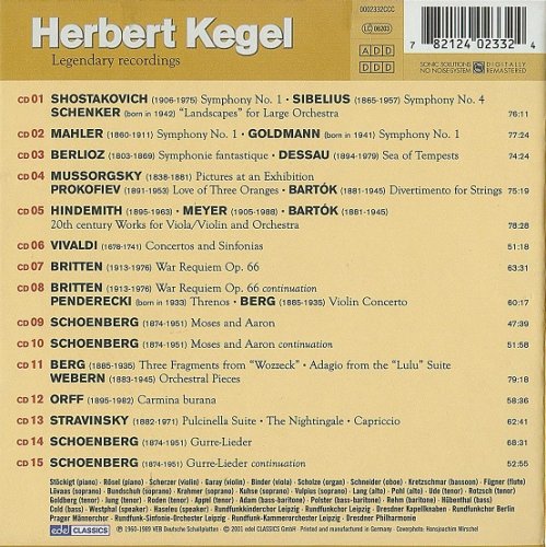 Herbert Kegel - Legendary Recordings of Herbert Kegel (2001) [15CD Box Set]