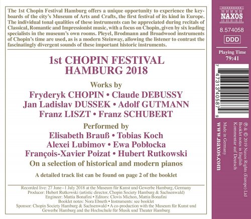 Alexei Lubimov, Tobias Koch, Elisabeth Brauß, François-Xavier Poizat, Hubert Rutkowski, Ewa Pobłocka - 1st Chopin Festival Hamburg 2018 (2019) [Hi-Res]