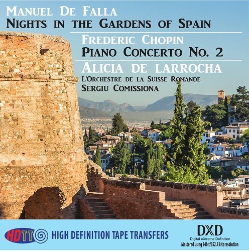 Sergiu Comissiona, Alicia de Larrocha - Falla: Nights in The Gardens Of Spain, Chopin: Piano Concerto No.2 (1970/2015) [DSD128]