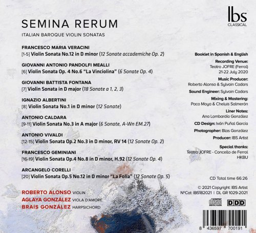 Roberto Alonso Trillo, Aglaya González, Brais González - Semina Rerum: Italian Baroque Violin Sonatas (2021) [Hi-Res]