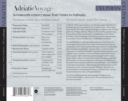 The Marian Consort, The Illyria Consort, Rory McCleery - Adriatic Voyage: Seventeenth-Century Music from Venice to Dalmatia (2021) [Hi-Res]