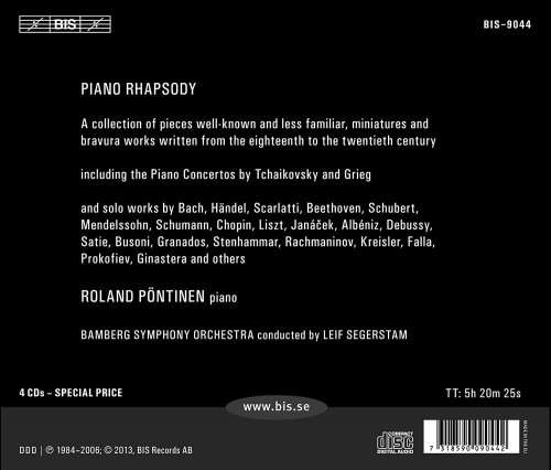 Roland Pontinen - Piano Rhapsody - An Odyssey from Bach to Satie with Roland Pontinen [4CD] (2013)