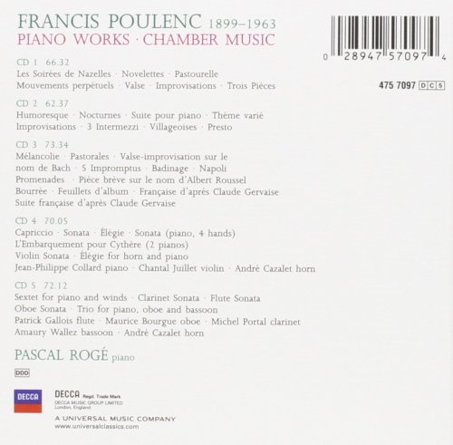 Pascal Rogé - Poulenc: Piano Music & Chamber Works [5CD] (2005)