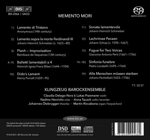 Klingzeug Barockensemble - Memento Mori (2021) [Hi-Res]