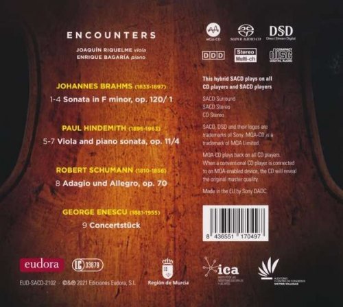 Joaquín Riquelme & Enrique Bagaría - Encounters - Music for Viola and Piano (2021) [Hi-Res] [DSD] [MQA]