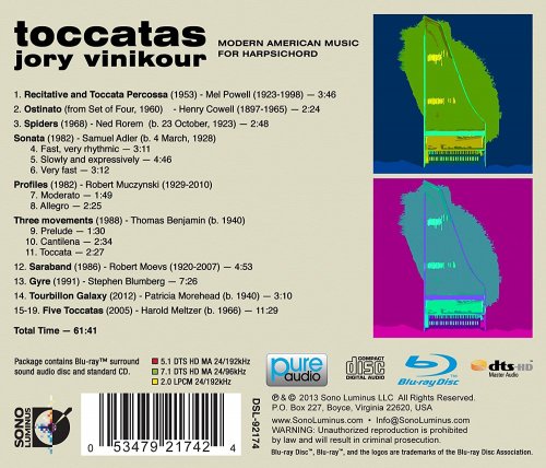 Jory Vinikour - Toccatas: Modern American Music for Harpsichord (2013) [Hi-Res]