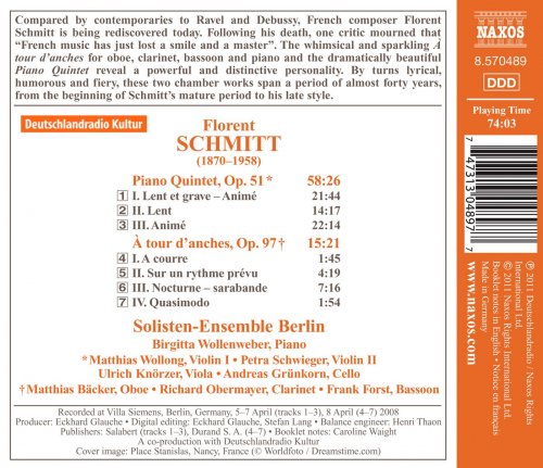Solisten-Ensemble Berlin - Florent Schmitt: Piano Quintet (2011)
