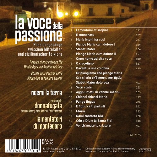 ensemble donnafugata, Lamentatori di Montedoro, Noemi La Terra, Susanne Ansorg and Peter Rabanser - La voce della passione (2014) [Hi-Res]