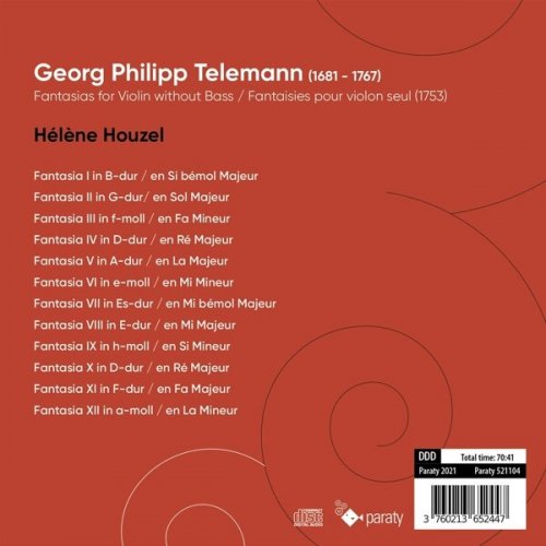 Hélène Houzel - Telemann: 12 Fantasias for Violin without Bass (2021) [Hi-Res]