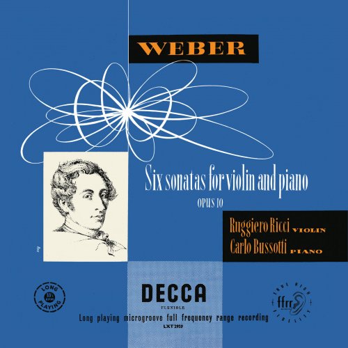 Ruggiero Ricci - J.S. Bach: Sonata for Violin No. 1, BWV 1001; Partita for Violin No. 2, BWV 1004; Weber: Six Sonates Progressives (2021)