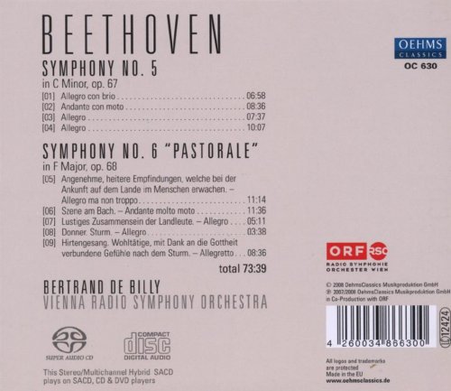 Radio-Symphonieorchester Wien, Bertrand de Billy - Beethoven: Symphonies Nos. 5 & 6 (2008)
