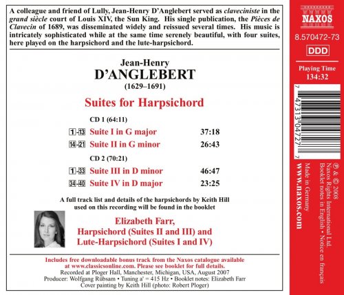 Elizabeth Farr - D’Anglebert: Suites for Harpsichord (2008)