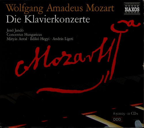 Jeno Jando, Concentus Hungaricus - Mozart: Complete Piano Concertos (2001) [11CD Box Set]