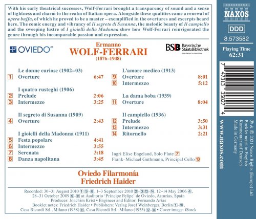 Oviedo Filarmonía, Friedrich Haider - Wolf-Ferrari: Complete Overtures & Intermezzi (2021) [Hi-Res]