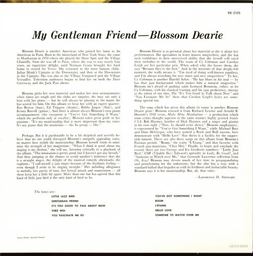 Blossom Dearie - My Gentleman Friend (1959/2004) (UCCV-9204, RE, RM, JAPAN) [CD-Rip]