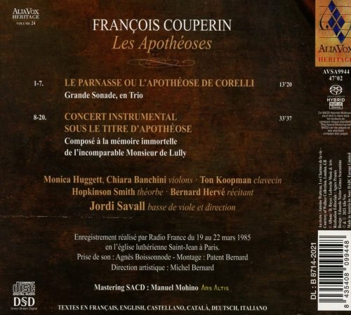 Monica Huggett, Chiara Banchini, Ton Koopman, Jordi Savall, Hopkinson Smith - François Couperin: Les Apothéoses (2021) [Hi-Res]