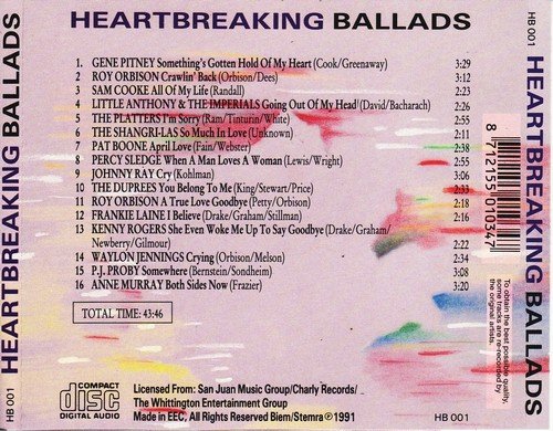 VA - Heartbreaking Ballads, Vol. 1 (1991) CD-Rip