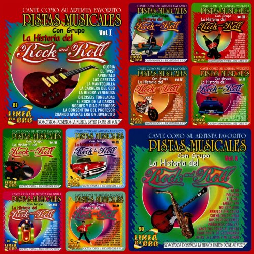 M.M.P. - Pistas Musicales Con Grupo la Historia del Rock & Roll Vol. 1-10 (2015)
