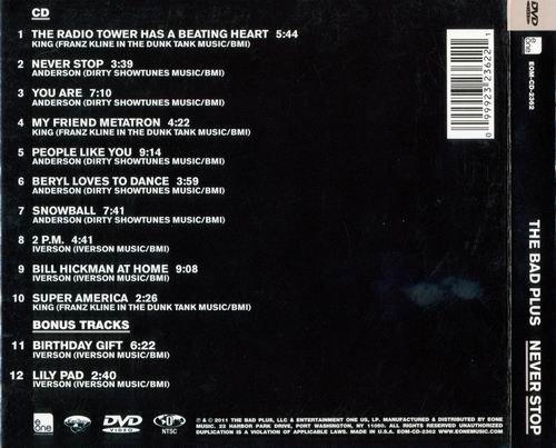 The Bad Plus - Never Stop (2011){Deluxe Edition} CD Rip