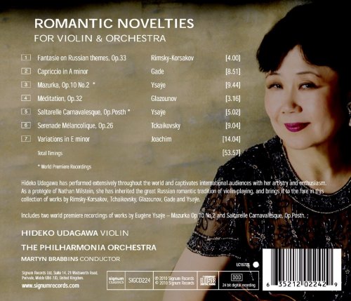Hideko Udagawa, Philharmonia Orchestra, Martyn Brabbins - Romantic Novelties for Violin and Orchestra (2010) [Hi-Res]