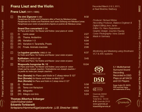 Thomas Albertus Irnberger, Edoardo Torbianelli - Franz Liszt and the Violin (2012)