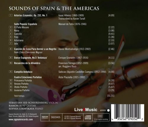 Sebastian See-Schierenberg, Ramon Ruiz, Sophia Lisovskaya - Sounds of Spain & The Americas (2015) [Hi-Res]