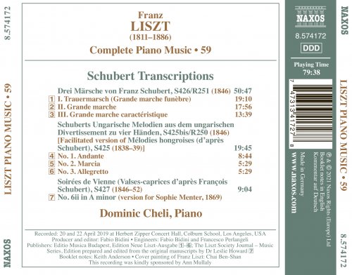 Dominic Cheli - Liszt: Schubert Transcriptions (2021) [Hi-Res]