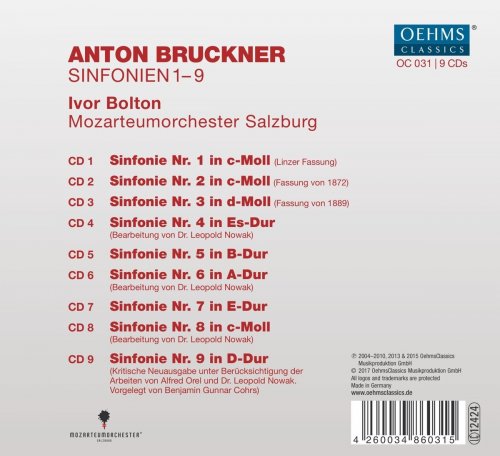 Ivor Bolton - Bruckner: Symphonies Nos. 1-9 (2017) [9CD Box Set]