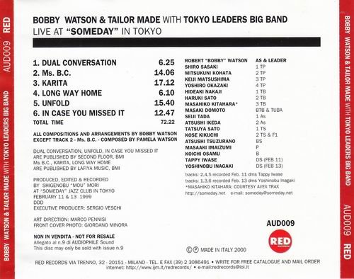 Bobby Watson & Tailor Made with Tokyo Leaders Big Band - Live at "Someday" in Tokyo (2000)