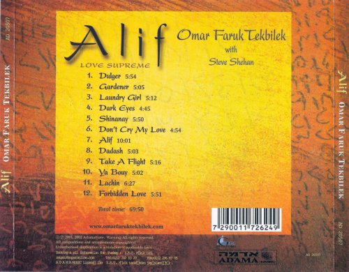 Omar Faruk Tekbilek & Steve Shehan - Alif: Love Supreme (2002) [CD-Rip]
