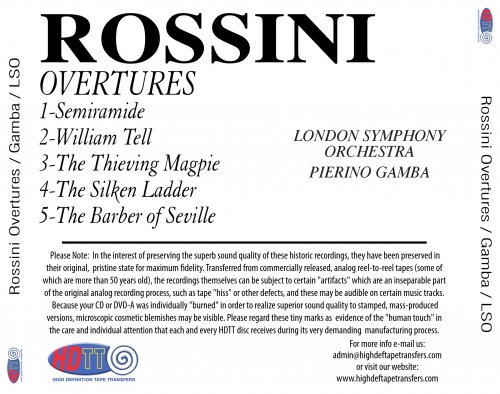 Piero Gamba - Rossini: Overtures (1960) [2018] Hi-Res