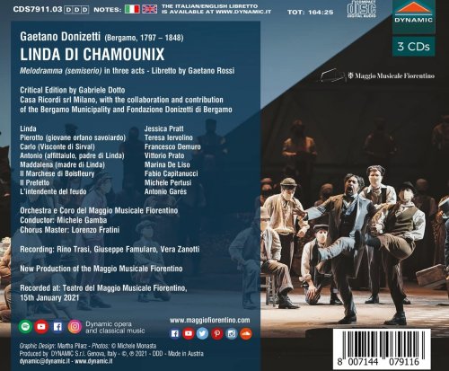 Michele Gamba, Francesco Demuro, Teresa Iervolino, Jessica Pratt - Donizetti: Linda di Chamounix, A. 62 (2021) [Hi-Res]