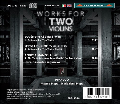 PimaDuo - Works for 2 Violins: PimaDuo (2015) [Hi-Res]