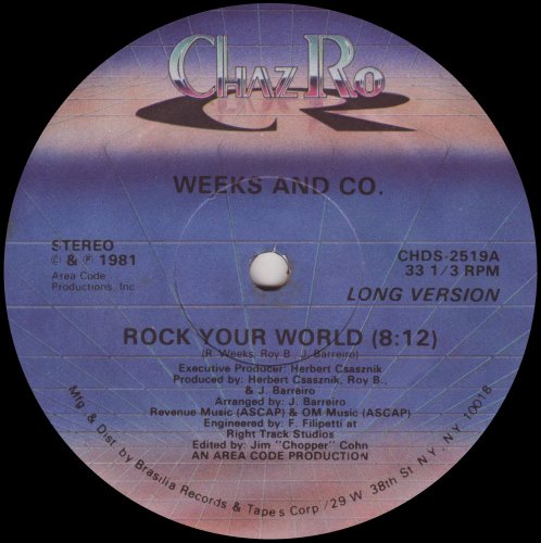 Weeks & Co. - Rock Your World (1981) 12"