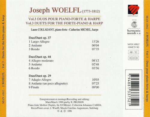 Laure Colladant, Catherine Michel - Woelfl: Duets For Fortepiano & Harp Opp.29 37 & 44 (1996)