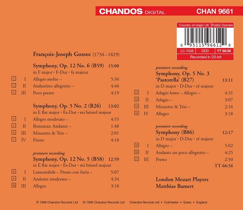 London Mozart Players, Matthias Bamert - Gossec: Symphonies (1998) [Hi-Res]