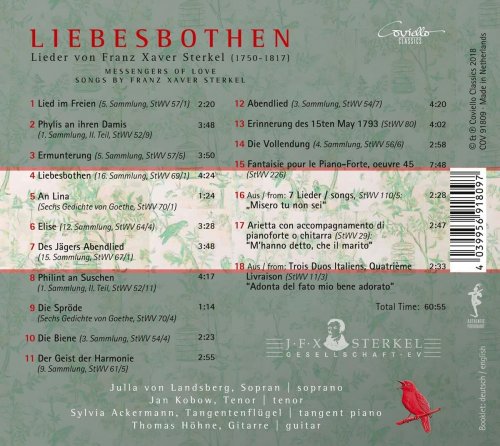 Jan Kobow, Julla von Landsberg, Sylvia Ackermann, Thomas Höhne - Liebesbothen (Lieder von Franz Xaver Sterkel) (2018)