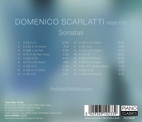 Andrea Molteni - Scarlatti: Sonatas (2021) [Hi-Res]