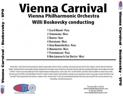 Willi Boskovsky - Vienna Carnival: Music by Johann And Josef Strauss (1958) [2015] Hi-Res