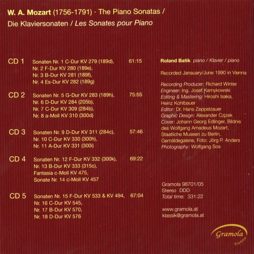 Roland Batik - Mozart: Die Klaviersonaten (2012)