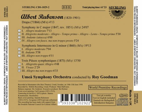 Umeå Symphony Orchestra, Roy Goodman - Rubenson: Drapa - Symphony in C Major - Symphonic Intermezza - Trois Pièce Symphoniques (1998)