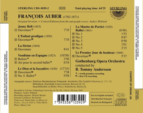 Gothenburg Opera Orchestra - Auber: Overtures and Rare Ballets (2000)