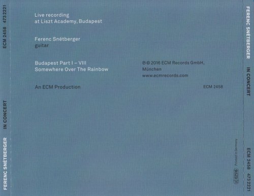 Ferenc Snétberger - In Concert (2016), FLAC [CD-Rip]