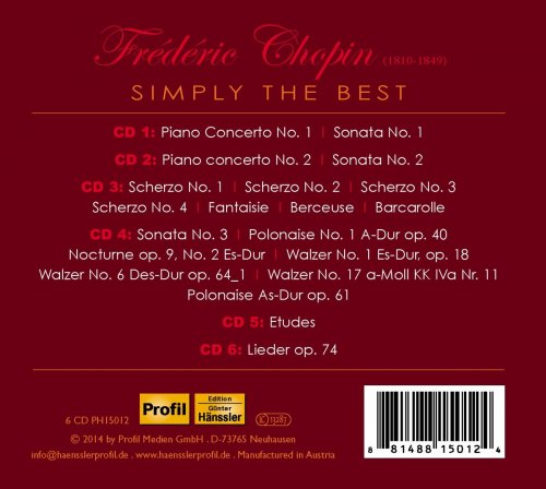 Maurizio Pollini, Arthur Rubinstein, Eugene Mursky, Konrad Jarnot, Philharmonia Orchestra - Chopin: Simply the Best (2015)