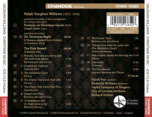 Richard Hickox, City Of London Sinfonia, Sarah Fox, Roderick Williams, Joyful Company of Singers - Vaughan Williams: Christmas Music (2006) [Hi-Res]