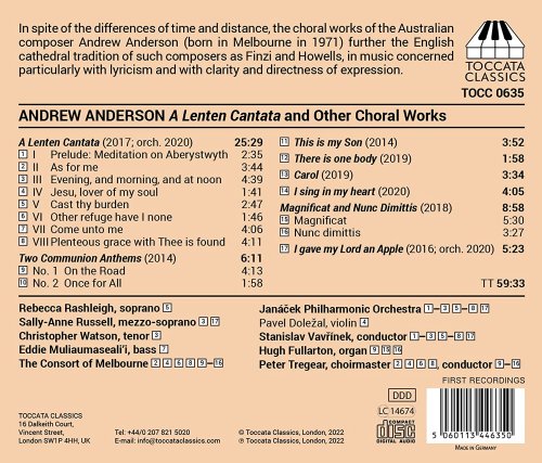 The Consort of Melbourne, Janáček Philharmonic Orchestra, Stanislav Vavřínek - Andrew Anderson: Lenten Cantata & Other Choral Works (2022) [Hi-Res]