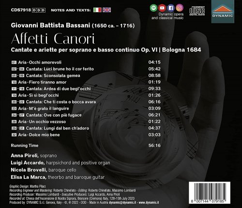 Anna Piroli, Luigi Accardo, Nicola Brovelli, Elisa La Marca - Bassani: Affetti canori, cantate et ariette, Op. 6 (2022) [Hi-Res]