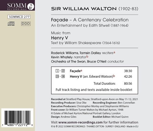 Orchestra of the Swan, Bruce O'Neil - Sir William Walton: A Centenary Celebration (2022) [Hi-Res]